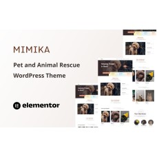 Mimika - Pet and Animal Rescue One Page WordPress Theme