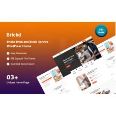 Brickd - Brick, Wood and Block  Service WordPress Theme