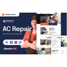Airsrvo - Air Conditioning Repair and Heating WordPress Elementor Theme