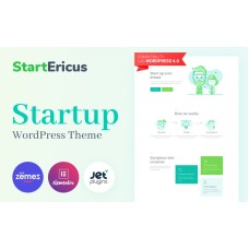 StartEricus - Clean and Minimalistic Startup Landing Page WordPress Theme