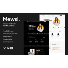 Mewsi - Personal Portfolio/CV WordPress Theme