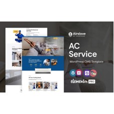 Airslove - Air Conditioner Service  WordPress Elementor Theme